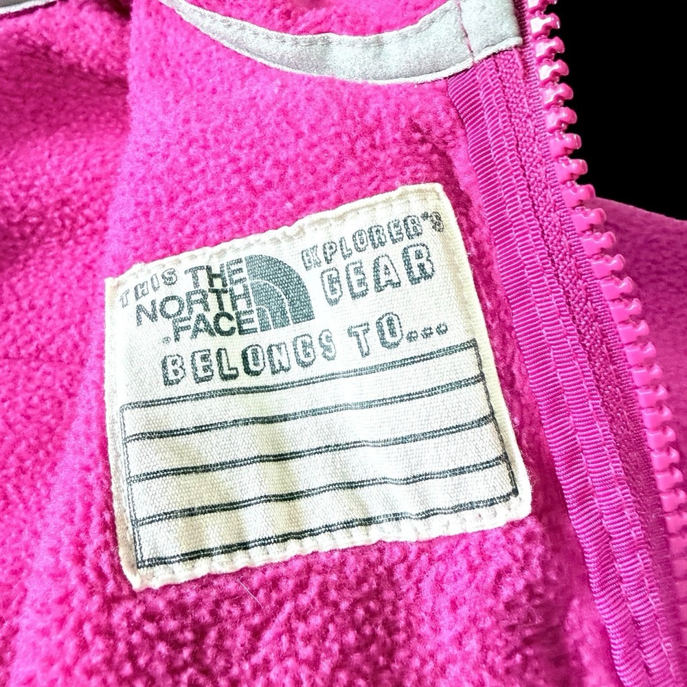 Infant Girl  The North Face‎ Polartec Pink Full Zip Fleece Jacket 0-3M Preowned - Picture 7 of 7